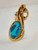 Kenneth Jay Lane Faux Turquoise with Diamond Pendant