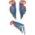 Dorothy Bauer Rhinestone Parrot Clip Earrings and Brooch Set