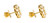 18 Karat Yellow Gold 1.27 Carat Rose-Cut Diamond Stud Earrings