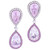 Diamond Kunzite and Pink Sapphire White Gold 18 Karat Earrings