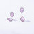 Diamond Kunzite and Pink Sapphire White Gold 18 Karat Earrings