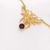1/2 Carat '0.50 ct' Ruby Gemstone Large Gold Bee Pendant Necklace, Bee Necklace
