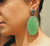 2.83 Carat Diamond and Jade Dangle Earrings in 18 Karat Gold and Silver