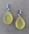Art Deco Style 14 Kt Gold Diamonds Enamel Natural Lemon Quartz Drop Earrings