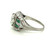 Antique Art Deco Platinum Old Europeans Cut Diamond Emerald Engagement Ring