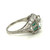 Antique Art Deco Platinum Old Europeans Cut Diamond Emerald Engagement Ring