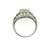 Antique Art Deco Platinum Old Europeans Cut Diamond Emerald Engagement Ring