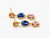 Scrives Tanzanite Pink Tourmaline 22 karat Gold Earrings