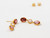 Scrives Purple Tourmaline Morganite 22 karat Gold Earrings