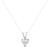 14K White Gold 3/8 Cttw Heart Shaped Solitaire Diamond Pendant Necklace