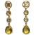 Citrine and Green Amethyst Gold-Plated Silver Earrings and 18 Karat Gold
