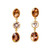 Scrives Orange Peach Tourmaline Morganite 22 karat Gold Earrings