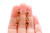 Scrives Orange Peach Tourmaline Morganite 22 karat Gold Earrings