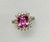 GIA Certified 4.45 Carat Pink Sapphire Diamond Cocktail Ring