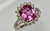 GIA Certified 4.45 Carat Pink Sapphire Diamond Cocktail Ring
