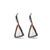 Colorful 18K Gold Effect 3.13 Carat Pattern Rose Cut Diamond Dangle Earring