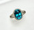 6.07 Carat Blue Zircon Diamond Cocktail Ring