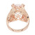 Sonia B 8.00 Carat Pink Kunzite Diamond Rose Gold Cocktail Ring