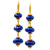 Scrives Lapis Lazuli Watermelon 22 Karat Gold Earrings
