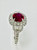 CDC Lab Certified 2.78 Carat Natural No heat Ruby Diamond Cocktail Ring