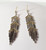 Chandelier 14 Karat Gold and Silver Earrings with Diamonds