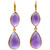 Scrives Amethyst Cabochon Drop 22 Karat Gold Earrings