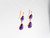 Scrives Amethyst Cabochon Drop 22 Karat Gold Earrings
