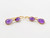 Scrives Amethyst Cabochon Drop 22 Karat Gold Earrings