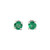 Ear Studs Earrings Emerald White Gold