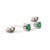 Ear Studs Earrings Emerald White Gold