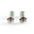 Ear Studs Earrings Emerald White Gold