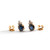 Ear Studs Earrings Sapphire Diamond Yellow Gold