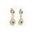 Earrings Emerald Diamond Yellow Gold