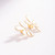 Mother of Pearl on Yellow Gold Stylized Flower Ear Clips