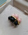 14 Karat Gold Black Onyx and Pink Opal Round Beads Rubies Black Diamonds Ring