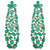 Emerald and Diamond Chandelier Earrings in 18 Karat Gold and Silver Setting