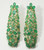 Emerald and Diamond Chandelier Earrings in 18 Karat Gold and Silver Setting