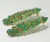 Emerald and Diamond Chandelier Earrings in 18 Karat Gold and Silver Setting