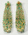 Emerald and Diamond Chandelier Earrings in 18 Karat Gold and Silver Setting