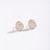 Diamond on Rose Gold Stud Earrings