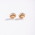 Diamond on Rose Gold Stud Earrings