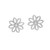 Flower Earrrings with White Gold