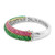 18K Yellow Gold Fancy Dessert Bangle Tsavorite White Diamond Pink Sapphire