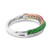 18K Yellow Gold Fancy Dessert Bangle Tsavorite White Diamond Pink Sapphire