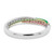 18K Yellow Gold Fancy Dessert Bangle Tsavorite White Diamond Pink Sapphire