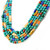Turquoise Lapis Lazuli Pearl Coral Malachite Carnelian Beaded Crafted Necklace