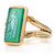 Edwardian 15ct Yellow Gold Chrysoprase Carved Cameo Ring, Circa 1904