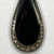 Pierre Bex Art Deco style Black Enamel and Clear Crystal Drop Earrings