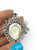 Bali Face Goddess Sterling & 18 Karat Yellow Gold Gemstones