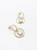 Double Rings and Vintage German Glass Beads, Art Deco Earrings
